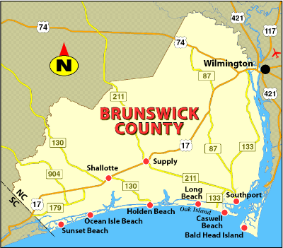 Brunswick County Map